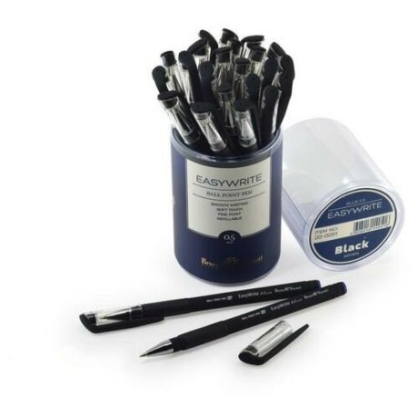 Ручка шариковая EasyWrite Black, узел 0.5 мм, синие чернила, матовый корпус Silk Touch, 2 шт.