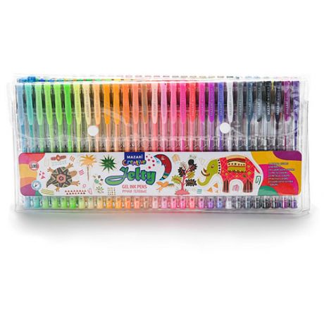 Mazari Jelty набор гелевых ручек 0.5-0.8 мм - 120 цветов / для скетчинга / цветные разноцветные ручки / ручки гелевые