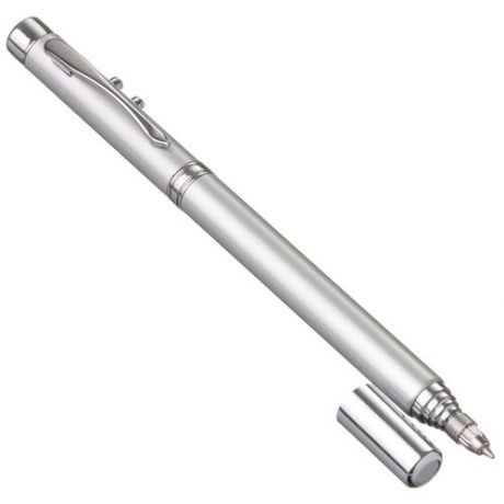 Шариковая ручка с выдвижной указкой, лазером, фонариком, магнитом в пенале