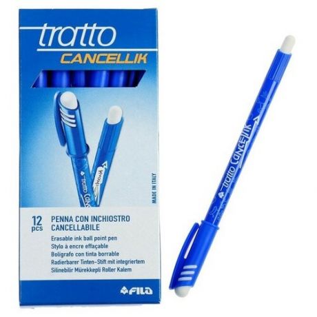 Ручка «Пиши- стирай» шариковая Tratto Ftratto Cancellik +ластик, 0.5 мм, синяя