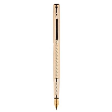 Ручка перьевая Delucci «Celeste», черная, 0.8мм, цвет корпуса - золото, подарочный футляр