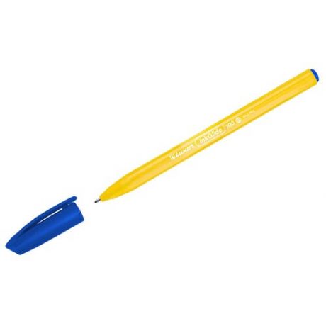 Ручка шариковая Luxor InkGlide 100 Icy синяя, 0,7мм, трехгран., оранжевый корпус ( Артикул 286862 )