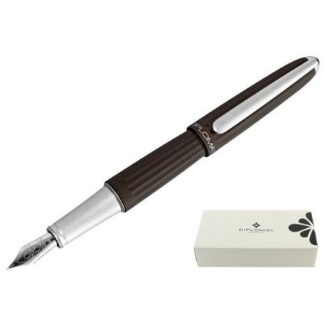 Ручка перьевая Diplomat Aero brown metallic F цвет чернил синий цвет корпуса коричневый (артикул производителя D40304023), 1006772