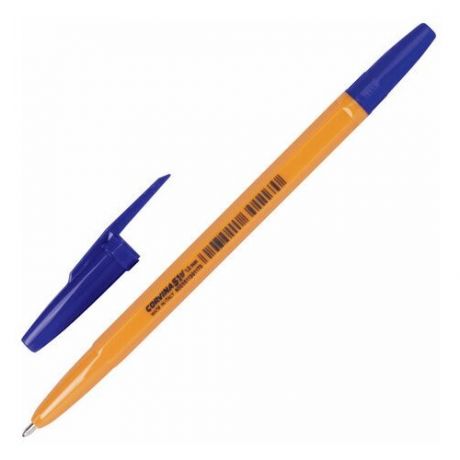 Ручка шариковая CORVINA (Италия) "51 Vintage", синяя, корпус оранжевый, узел 1 мм, линия письма 0,7 мм, 40163/02, 15 шт.