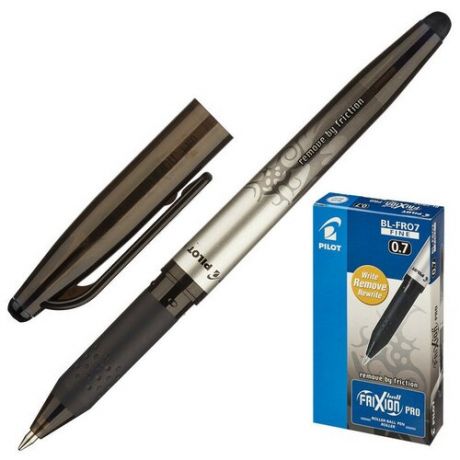 Ручка гелевая Pilot BL-FRO-7-B (207982) Frixion Pro 0.35мм стреловидный пиш. наконечник круглая корпус пластик резин. манжета черный черные чернила