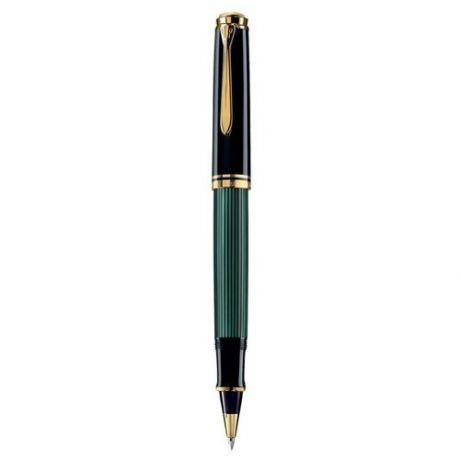 Ручка роллер Pelikan Souveraen R 600 (997569) черный/зеленый M черные чернила подар. кор.