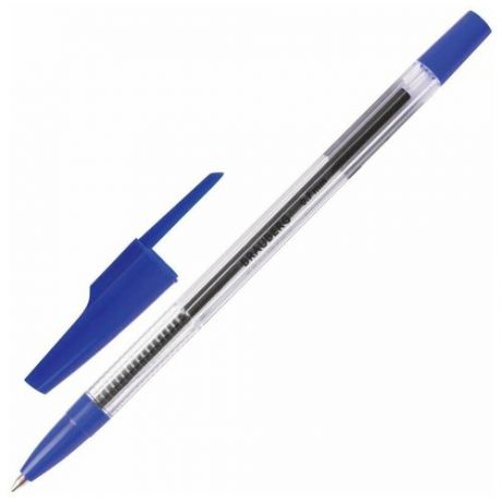 Ручка шариковая BRAUBERG "Note", синяя, корпус прозрачный, узел 0,7 мм, линия письма 0,35 мм, 141146