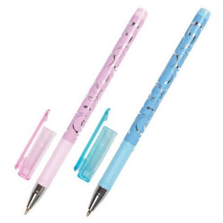 Ручка шариковая BRAUBERG "Узоры", синяя, корпус с печатью ассорти, узел 0,7 мм, линия письма 0,35 мм, 141539