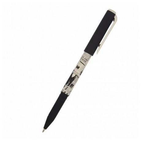 Ручка шариковая PrimeWrite "Газета-3", 0.7 мм, синие чернила