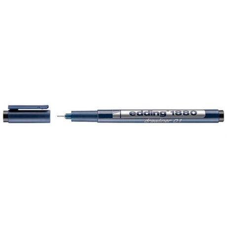 Ручка капиллярная (линер) EDDING DRAWLINER 1880, черная, толщина письма 0.1 мм, водная основа, E-1880-0.1/1