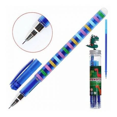 Ручка пиши-стирай Mazari Intensity Cartoon гелевая 0,5мм синяя +9 стержней