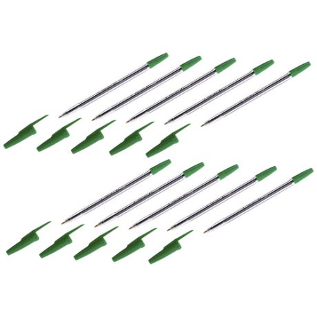 Ручка шариковая Corvina "51 Classic" зеленая, 1,0 мм, прозрачный корпус (10 штук)