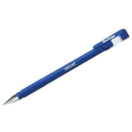 Ручка гелевая 0,5 мм Berlingo Velvet, стержень синий