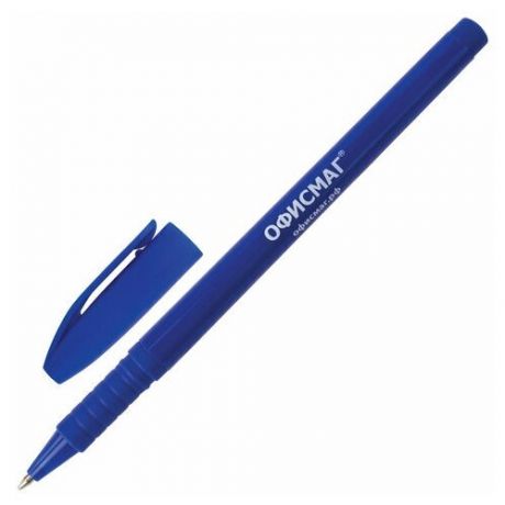 Офисмаг Ручка шариковая с грипом офисмаг, синяя, корпус синий, узел 0,7 мм, линия письма 0,35 мм, 141293
