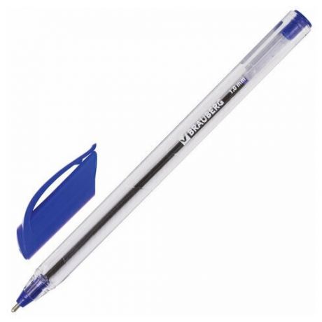 Ручка шариковая масляная BRAUBERG "Extra Glide", синяя, трехгранная, узел 1 мм, линия письма 0,5 мм, 141700