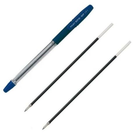 Набор ручка шариковая Pilot, синяя, 0.7мм + 2 смен. стержня
