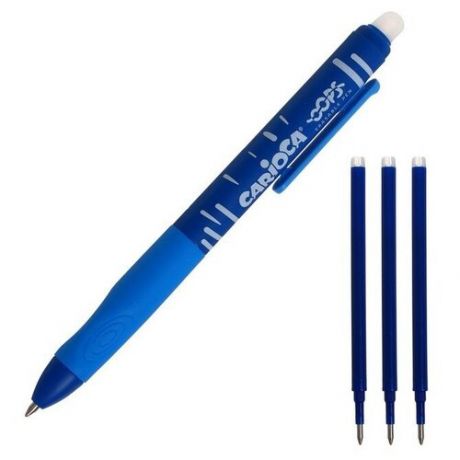 CARIOCA Набор ручка "пиши-стирай"капилляр. CARIOCA Oops Retractable,0.7мм, ластик, синяя+1смен. стержень