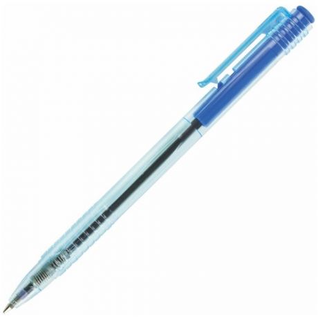 Ручка шариковая масляная автоматическая BRAUBERG "Click Blue", синяя, узел 1 мм код 142712