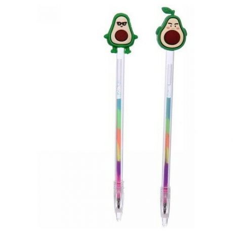 Ручка гелевая, многоцветная «Авокадо», 3 цвета, 19 см
