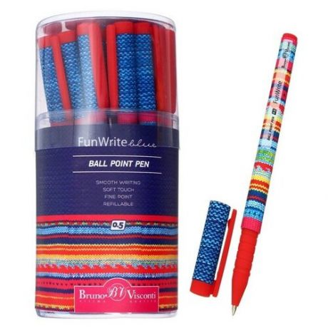 Ручка шариковая FunWrite «Модный свитер», узел 0.5 мм, синие чернила, матовый корпус Silk Touch
