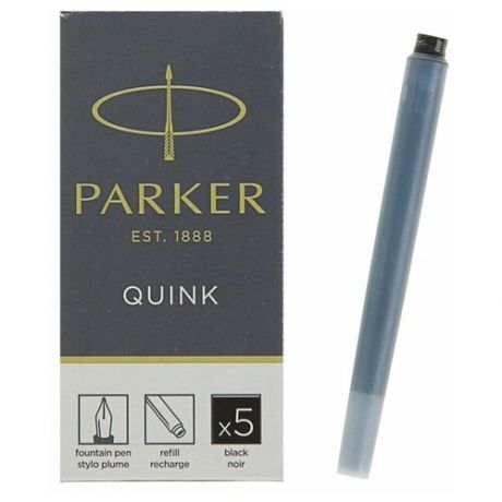 Parker Набор картриджей для перьевой ручки Parker Z11, 5 штук, чёрные чернила