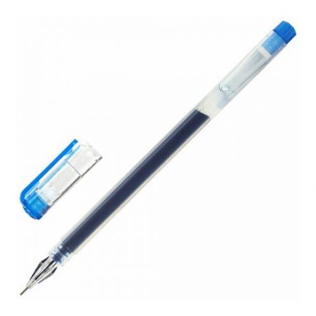 Ручка гелевая STAFF "Basic" GP-675, синяя, длина письма 1000 м, игольчатый узел 0,5 мм, линия письма 0,35 мм, 143674