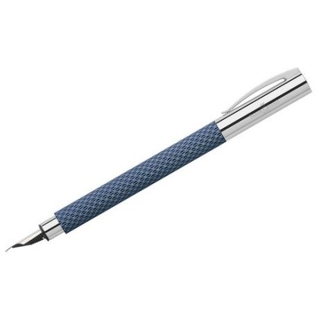 Ручка перьевая Faber-Castell «Ambition OpArt Deep Water», синяя, М=0.75мм, корпус глубокий синий, инд. карт. упак.