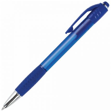 BRAUBERG Ручка шариковая с грипом SUPER, 0,7 мм, синий цвет чернил, 12 шт.