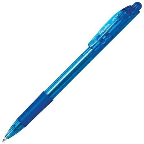 Ручка шариковая масляная автоматическая с грипом PENTEL (Япония) "Fine Line", комплект 50 шт., синяя, линия письма 0.27 мм, BK417-CN