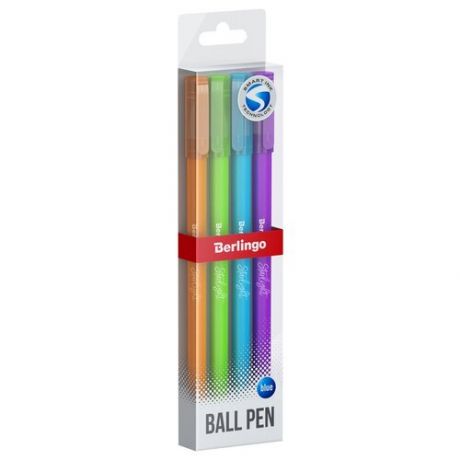 Ручка шариковая Berlingo Starlight (0.5мм, синий цвет чернил, игольчатый стержень, прорезиненный корпус) (CBp_07250_4)