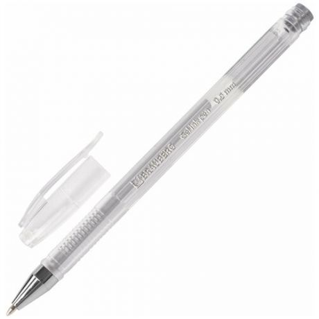 Ручка гелевая BRAUBERG «Jet», серебристая, корпус прозрачный, узел 0,5 мм, линия письма 0,35 мм, 142159