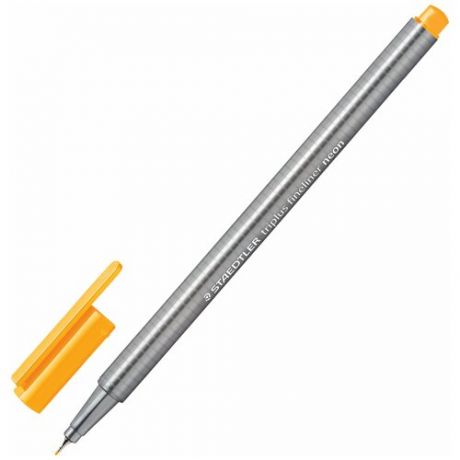 Ручка капиллярная (линер) STAEDTLER «Triplus Fineliner», неоновая оранжевая, трехгранная, линия письма 0,3 мм, 334-401