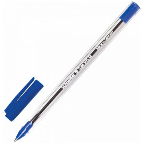 Ручка шариковая SCHNEIDER (Германия) "Tops 505 M", синяя, корпус прозрачный, узел 1 мм, линия письма 0,5 мм, 150603