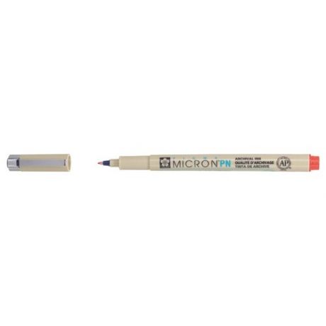 SAKURA Ручка капиллярная Pigma Micron PN 0.4-0.5 мм, SKXSDK-PN#19, красный цвет чернил, 1 шт.
