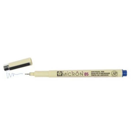 SAKURA Ручка капиллярная Pigma Micron 05, 0.45 мм, SKXSDK05#32, салатовый цвет чернил, 1 шт.