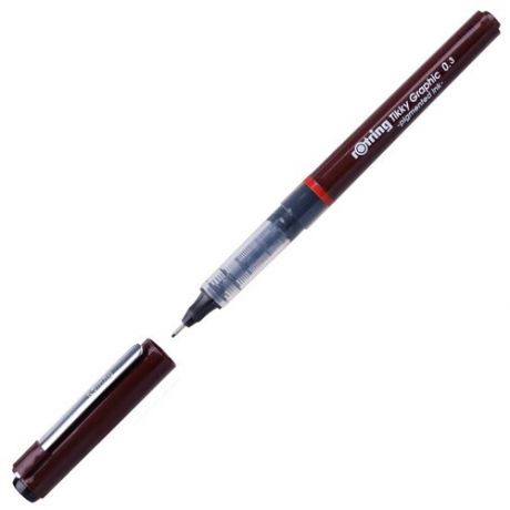 Ручка капиллярная Rotring "Tikky Graphic" черная, 0,3мм, 12 шт. в упаковке