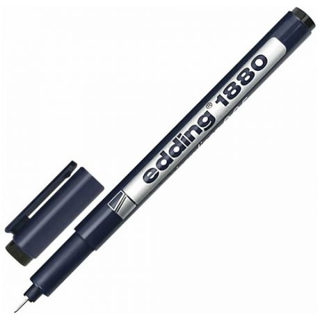 Edding Ручка капиллярная DrawLiner 0.05 мм (E-1880-0.05/1), E-1880-0.05/1, черный цвет чернил, 1 шт.