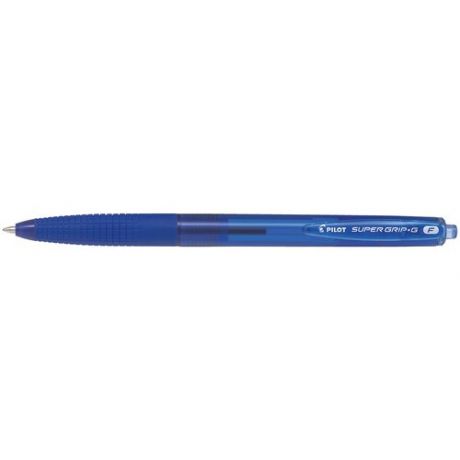 Ручка шариковая масляная автоматическая с грипом PILOT "Super Grip G", синяя, узел 0.7 мм, линия письма 0.22 мм, BPGG-8R-F-L