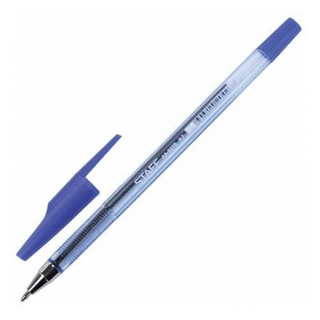 Ручка шариковая STAFF AA-927, комплект 100 шт., синяя, корпус тонированный, хромированные детали, 0.7 мм, линия 0.35 мм, 142809