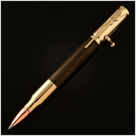 Шариковая ручка "Пуля. Ружье" из морёного дуба