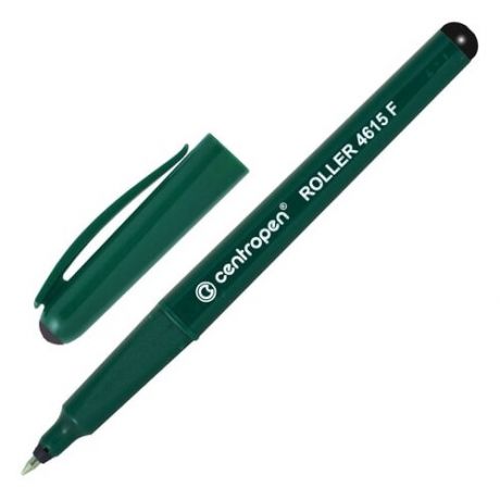 Ручка-роллер CENTROPEN, синяя, трехгранная, корпус зеленый, узел 0,5 мм, линия письма 0,3 мм, 4615, 3 4615 0106