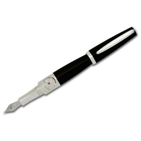 Ручка перьевая "Отличный стрелок", перо F | смола/серебро/эмаль