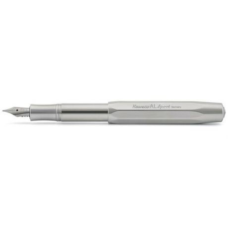 Ручка перьевая Kaweco AL Sport EF 0,5 мм, чернила синие, корпус светло-серый