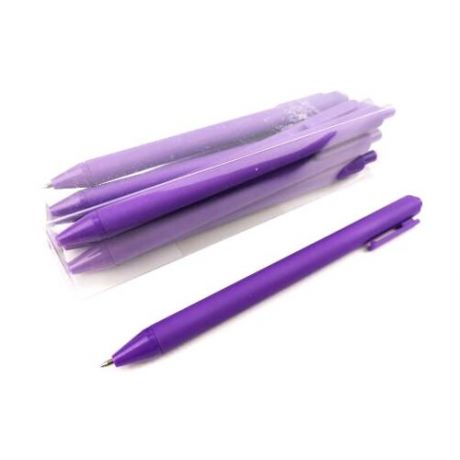 Ручка ТМ "BIKSON" автоматическая шариковая, синие чернила, сиреневый матовый корпус, арт. BN0308