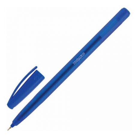 Ручка шариковая масляная в безопасном синем корпусе пифагор, комплект 48 шт., синяя, узел 0.7 мм, линия письма 0.3 мм, 143539