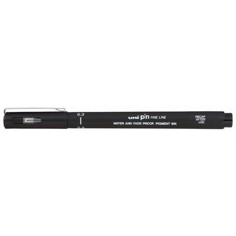 Uni Mitsubishi Pencil Ручка линер Fine Line 03, черный цвет чернил, 1 шт.