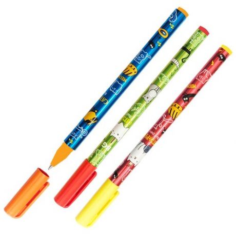 Ручка шариковая BG "Cats&Pens", синяя, 0,7мм, 3 дизайна, 24 штуки в упаковке