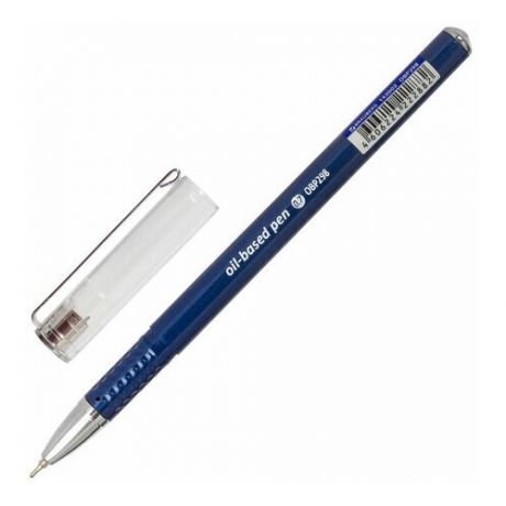Ручка шариковая Brauberg Oxet (0.35мм, синий цвет чернил, корпус синий, масляная основа) 24 уп. (143002)