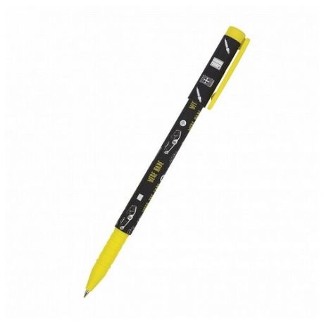 Ручка "FunWrite. Машины. Цвет желтый" шариковая, 0.5 ММ, синяя