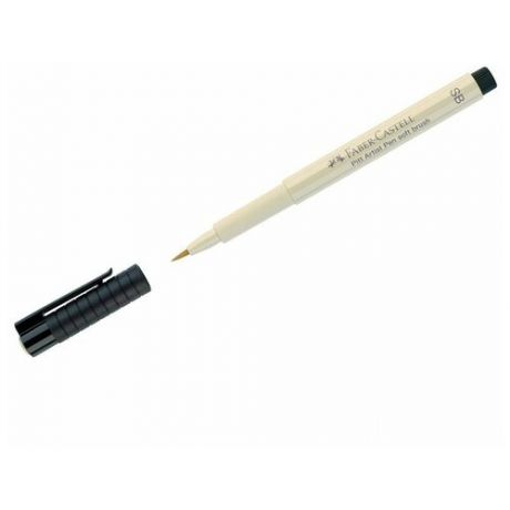 Ручка капиллярная Faber-Castell "Pitt Artist Pen Soft Brush" (кисть, круглая) цвет 270 теплый серый I (167870)